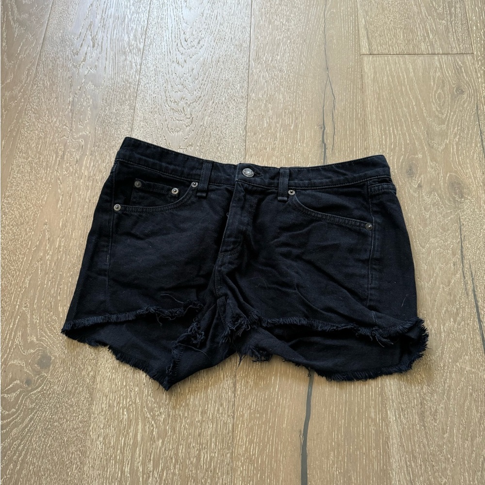 Rag and bone black cut off shorts